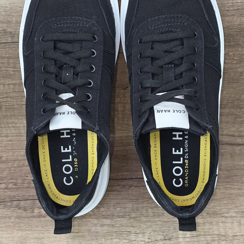 Cole Haan Grandpro Rally Canvas Court Women's Size 8B Black Lace Up Shoes W23234 - Picture 8 of 10